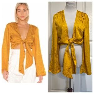 House of Harlow 1960 Selena Top in Mustard Color:Mustard